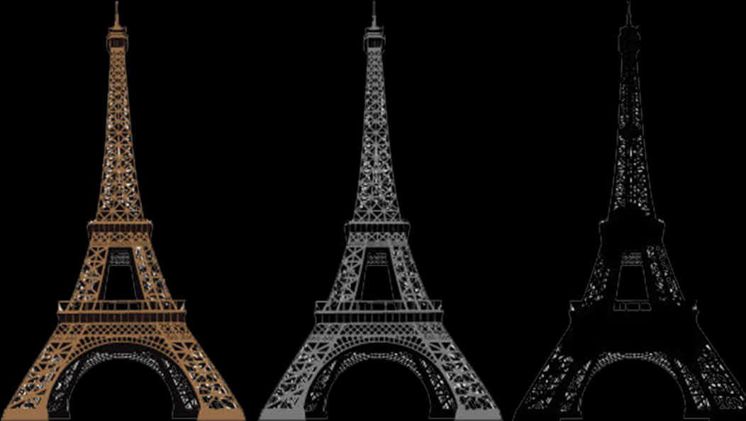 Eiffel Tower Triple Transition PNG