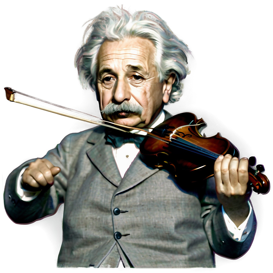 Einstein And Violin Png 06242024 PNG