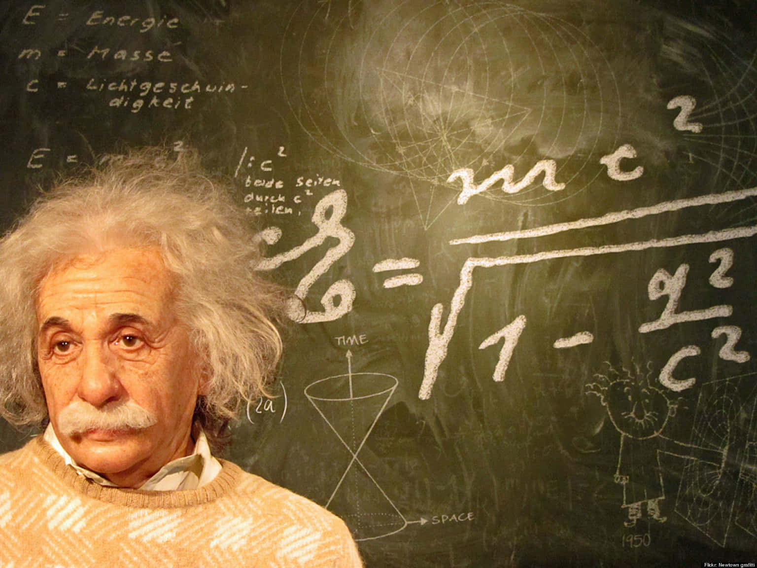 Einstein_ Blackboard_ Formulas Wallpaper