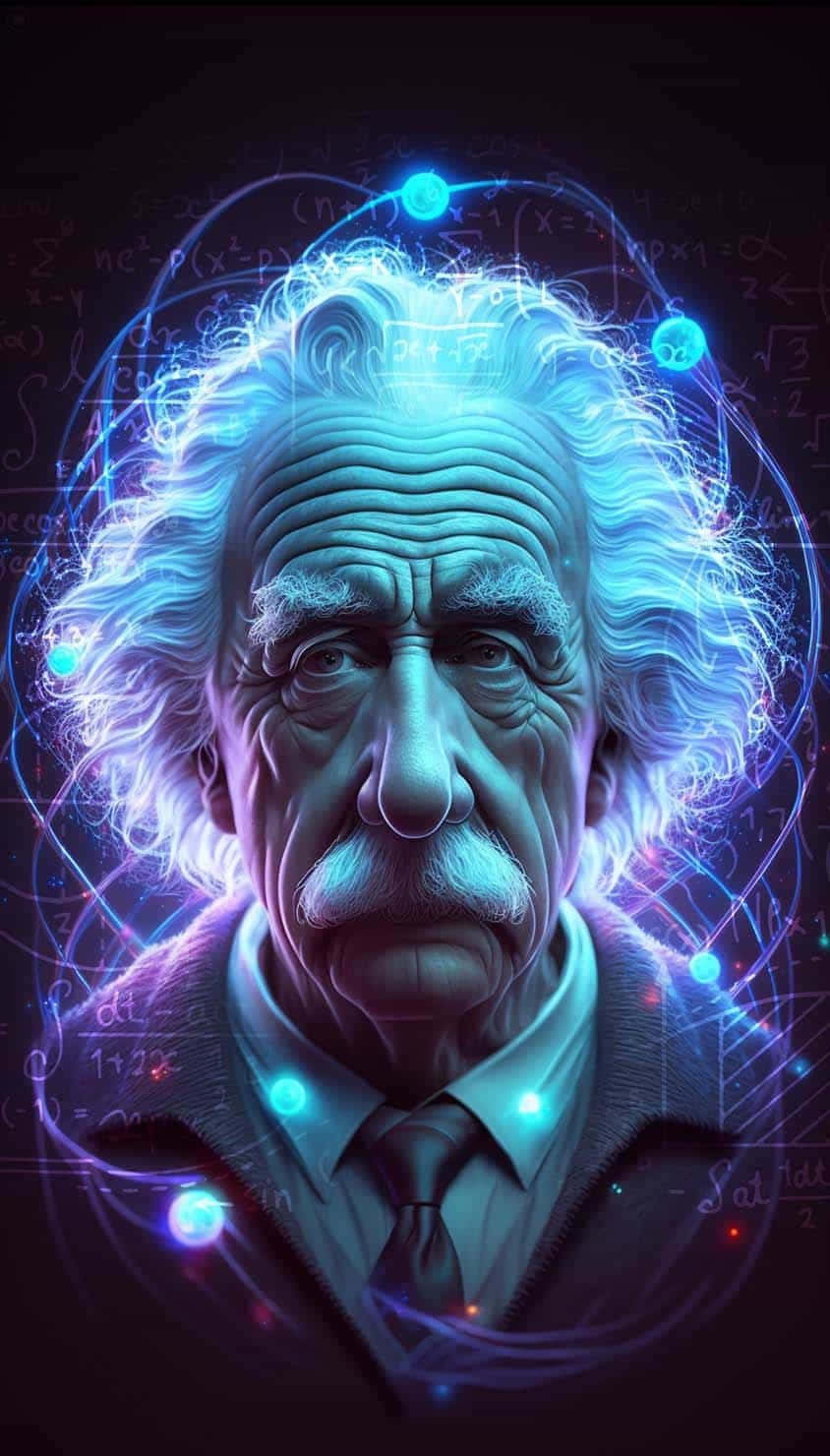 Einstein Cosmic Mind Art Wallpaper