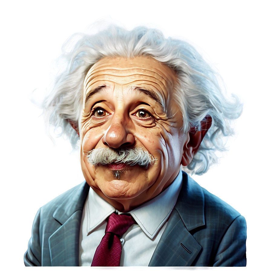 Einstein Funny Caricature Png 06242024 PNG