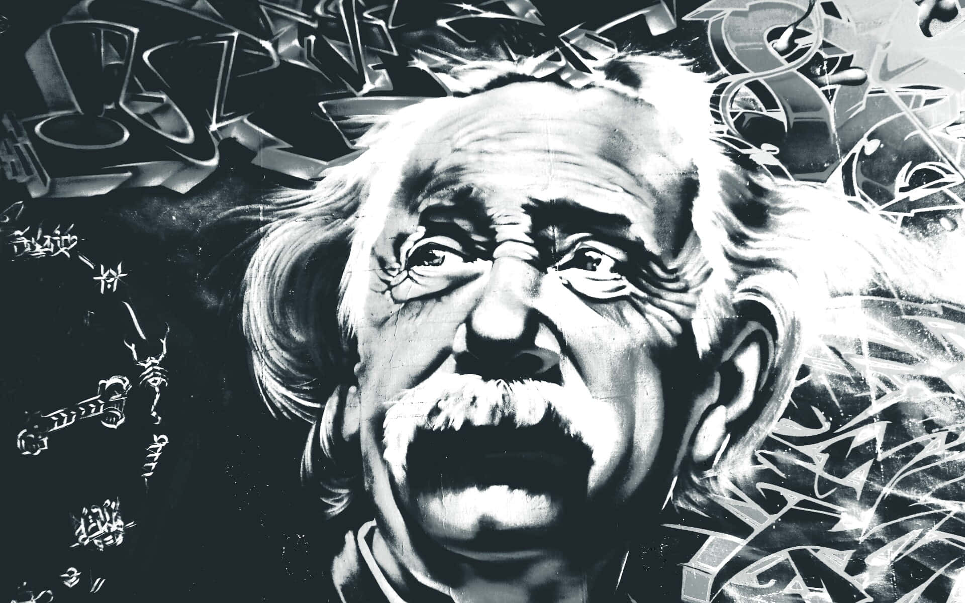 Einstein Street Art Graffiti Wallpaper