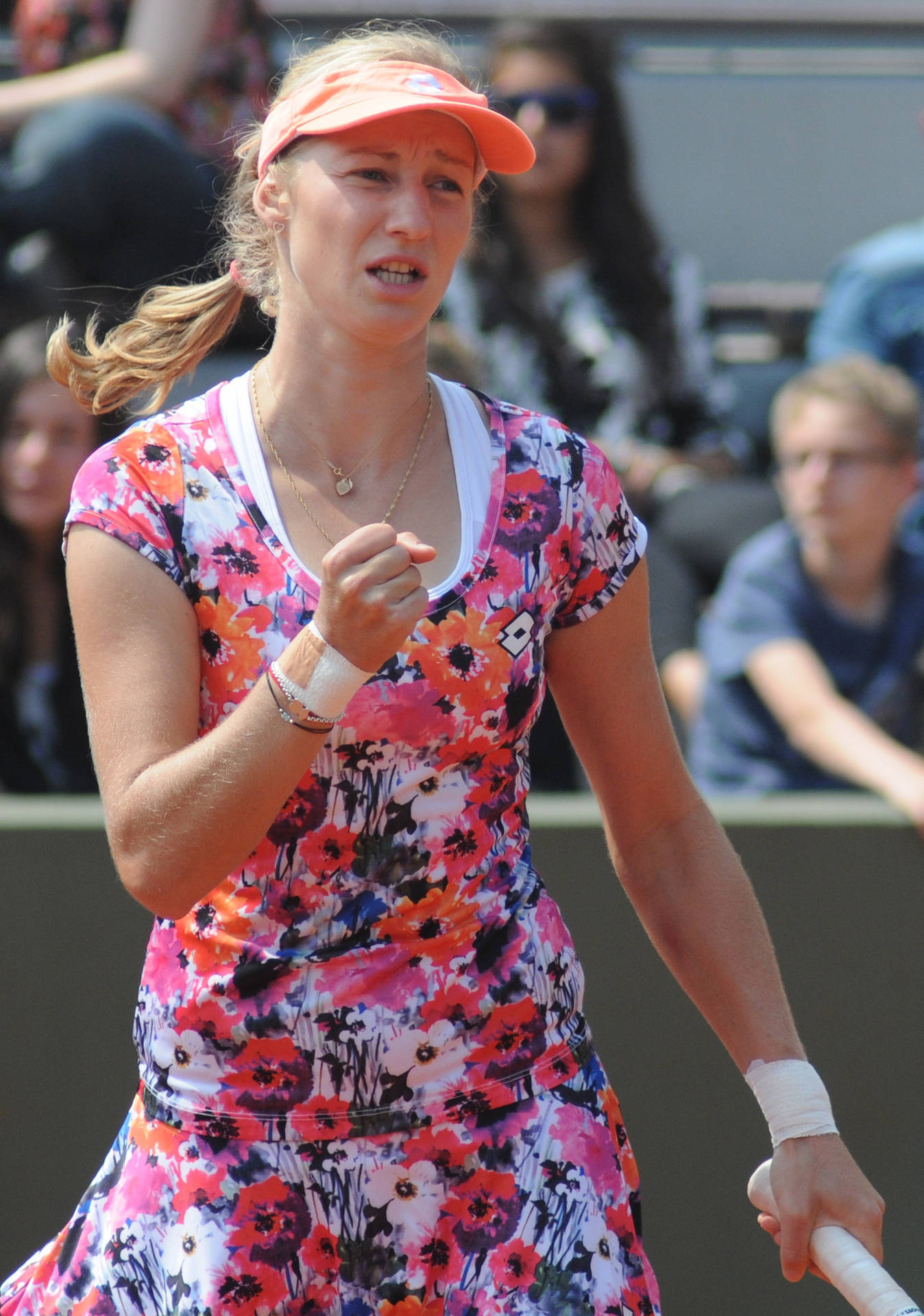 Ekaterina Makarova Floral Tennis Dress Wallpaper