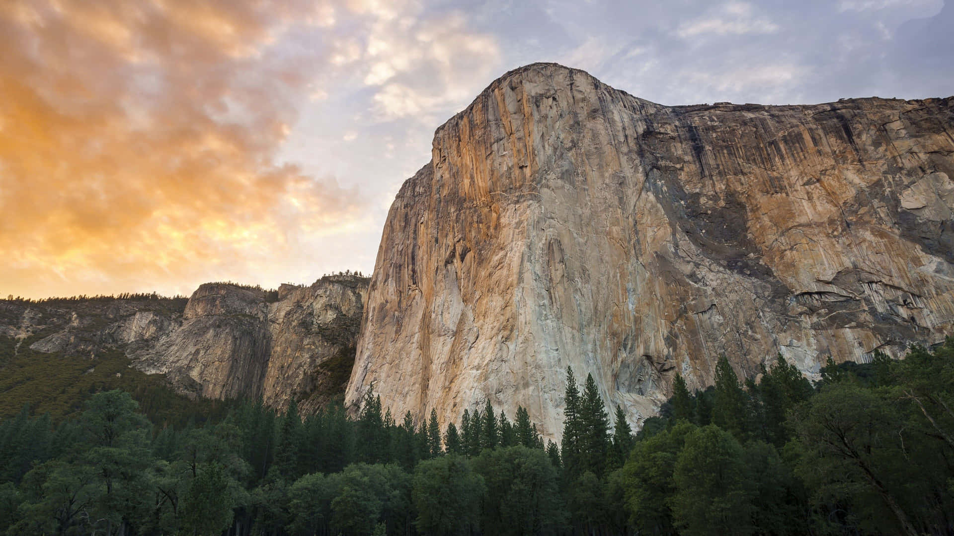 Elcapitan, Den Ikoniska Stenformationen Av Yosemite Nationalparken. Wallpaper