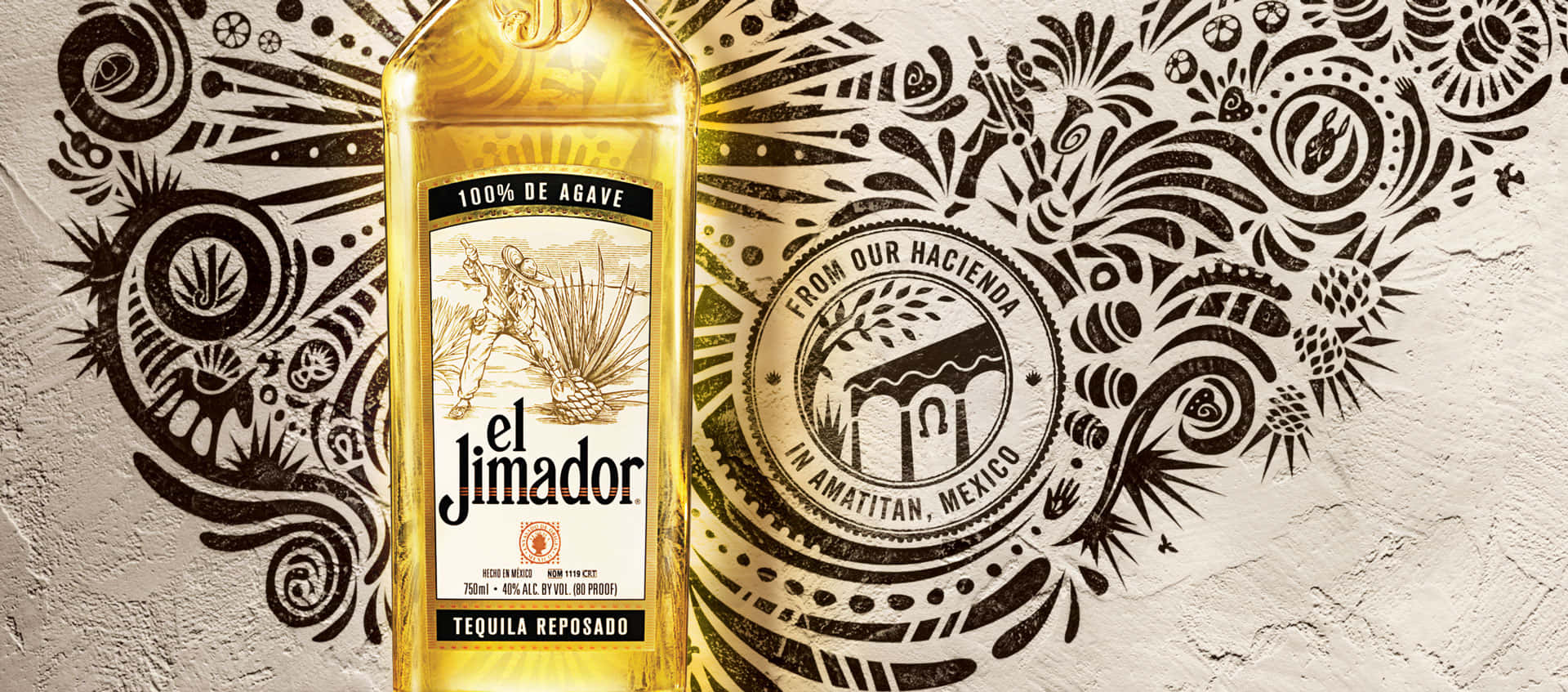 Designgráfico Artístico De Sabor Reposado De Tequila El Jimador. Papel de Parede