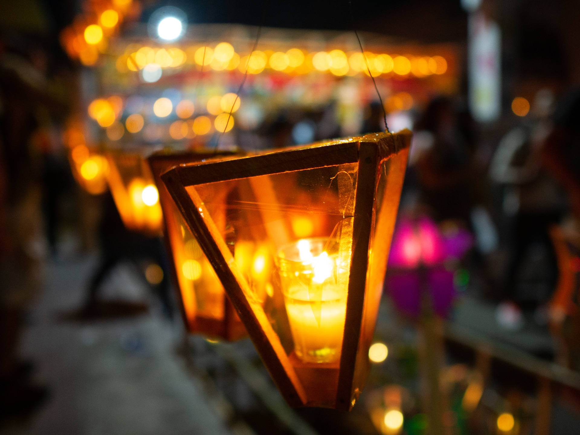 Festa Delle Lanterne In El Salvador Sfondo
