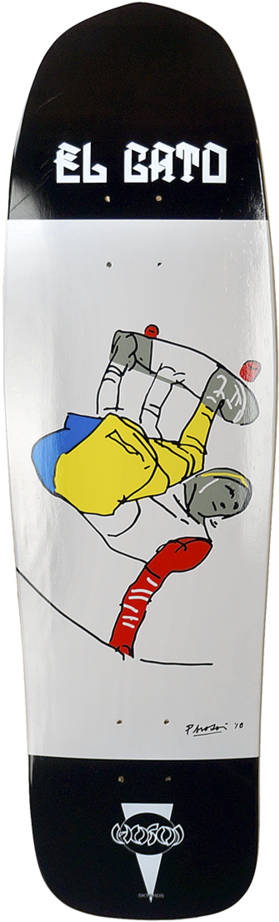 El_ Gato_ Skateboard_ Deck_ Artwork PNG