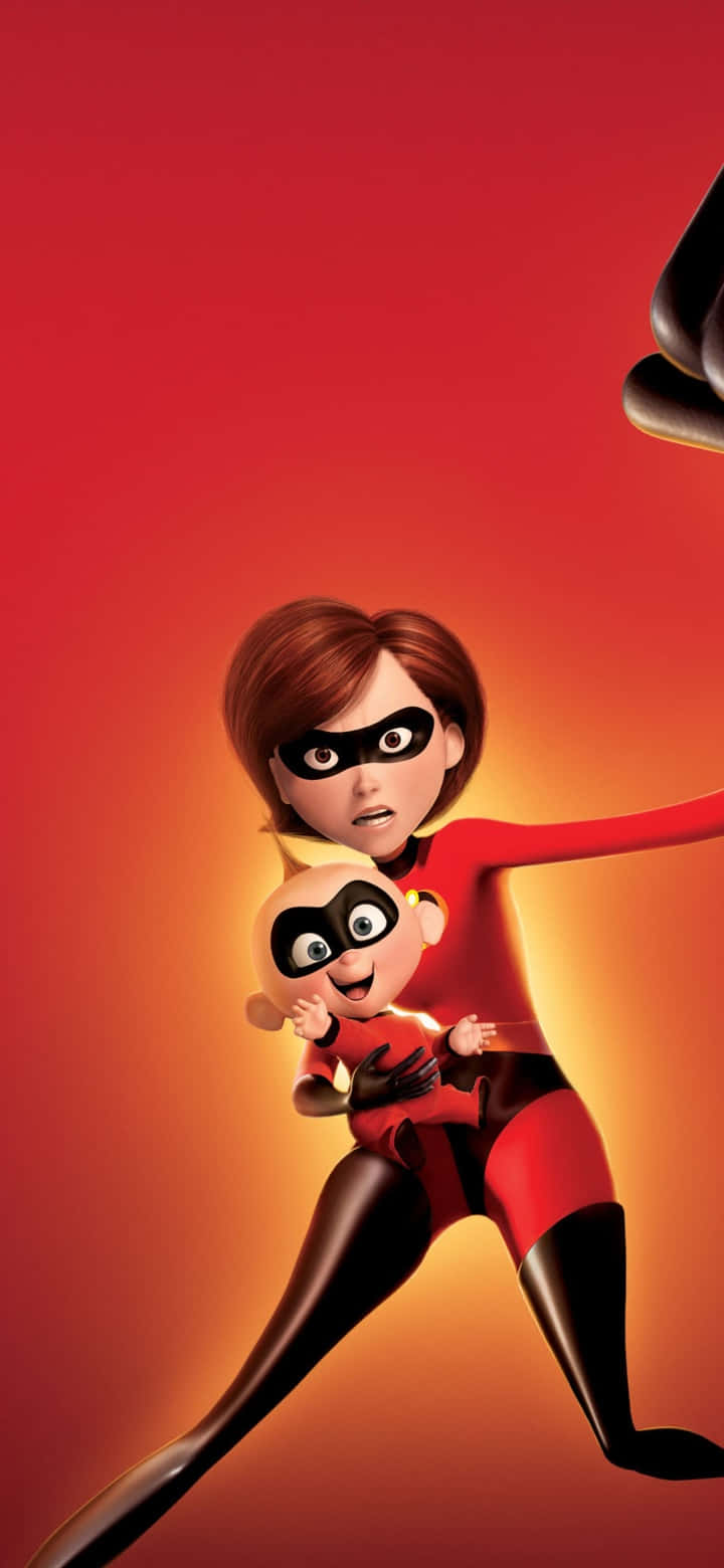 Elastigirl En Jack-jack Incredibles Poster Achtergrond