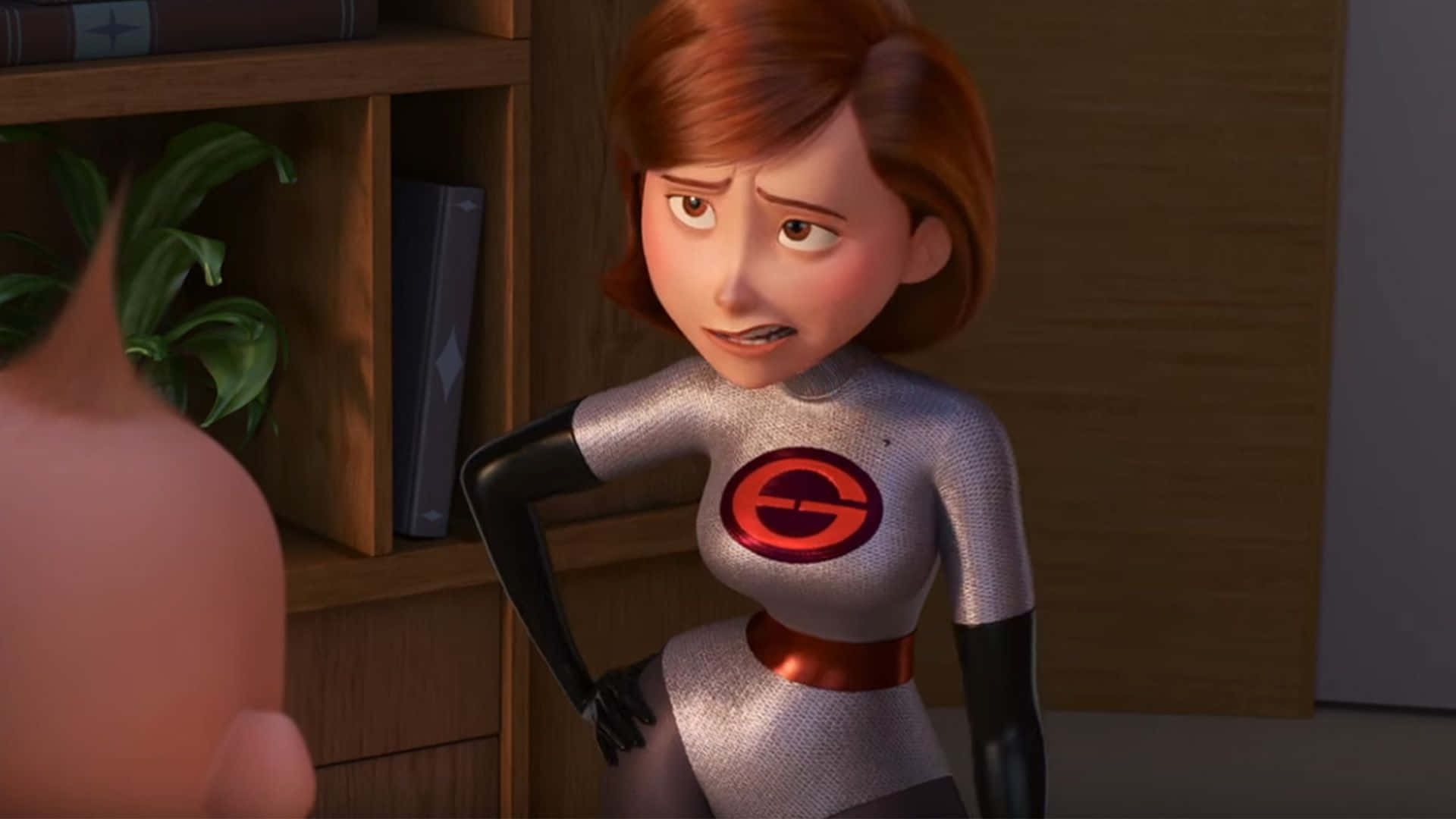 Elastigirl Bezorgde Uitdrukking Incredibles Achtergrond