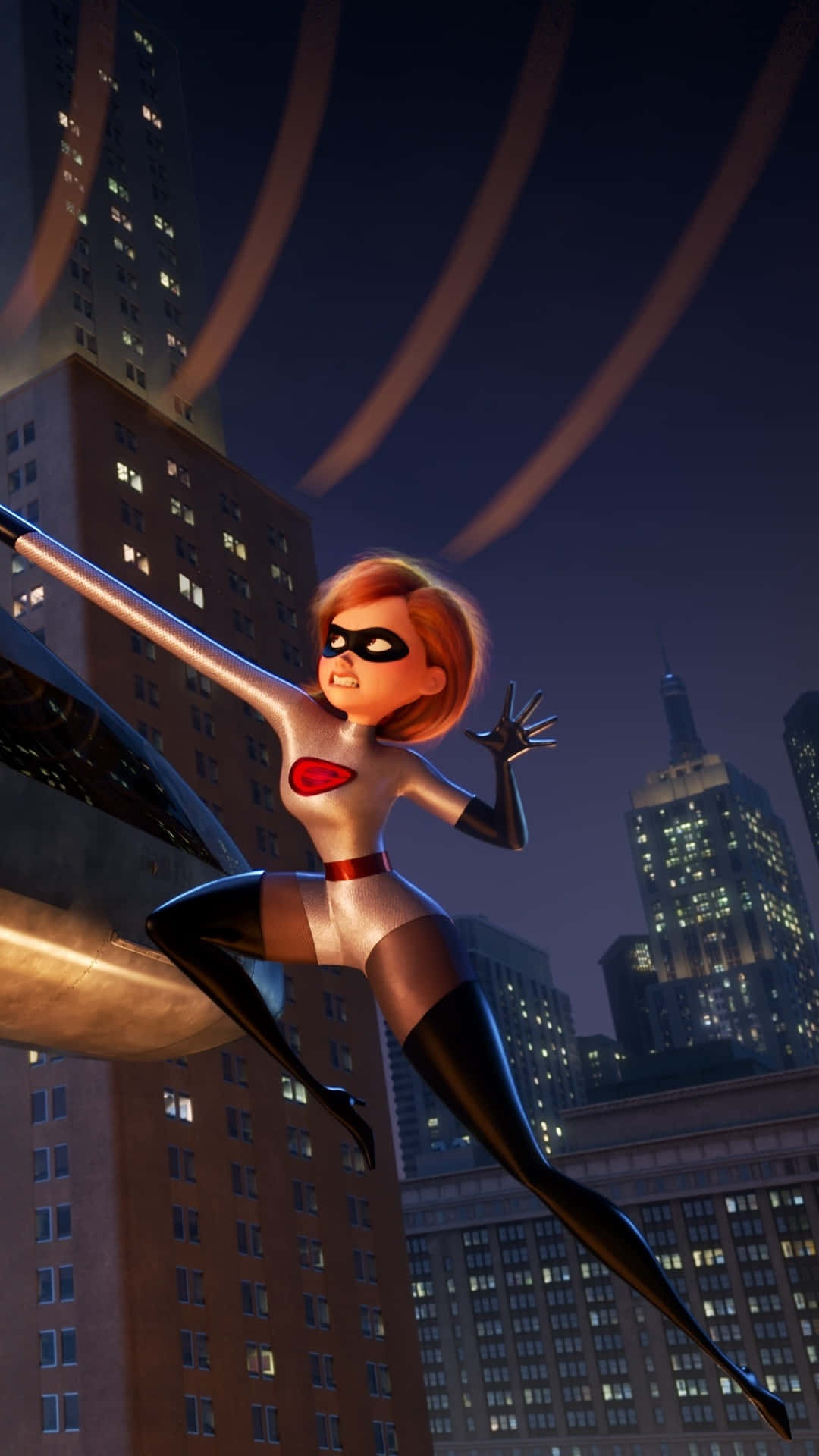 Elastigirl Heroïsche Nachtelijke Actie Achtergrond