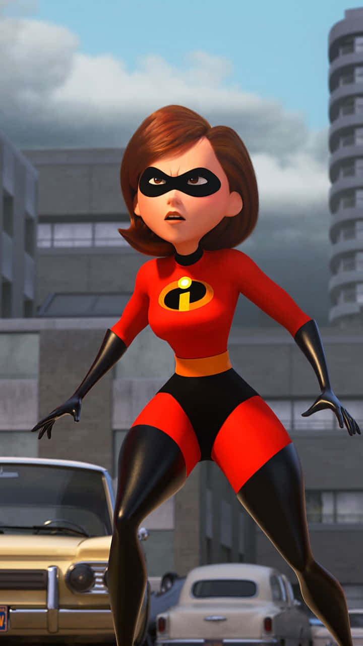 Elastigirl In Actie Achtergrond