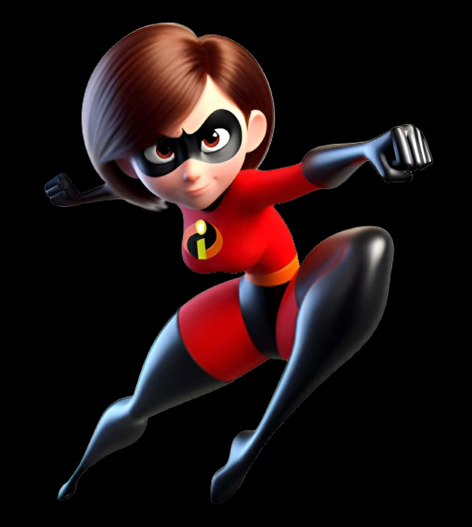 Elastigirl In Actie Pose Achtergrond