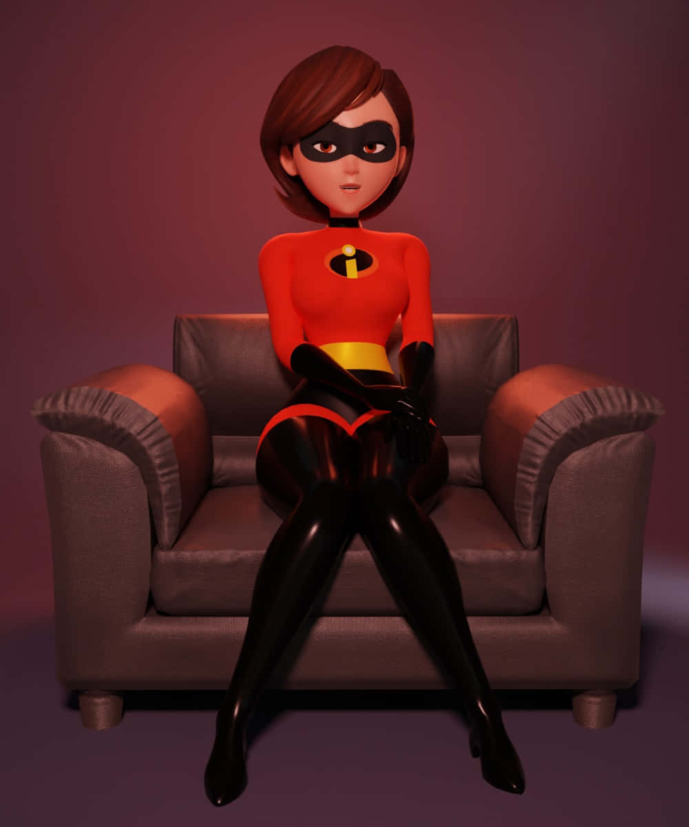 Elastigirl Zittende Houding Achtergrond