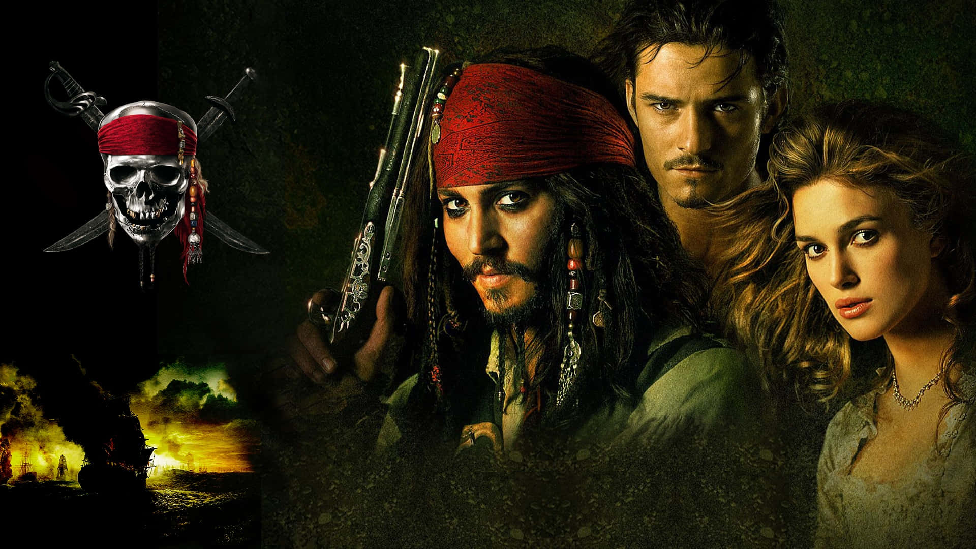 Elcapitán Jack Sparrow En Una Emocionante Aventura En Alta Mar.