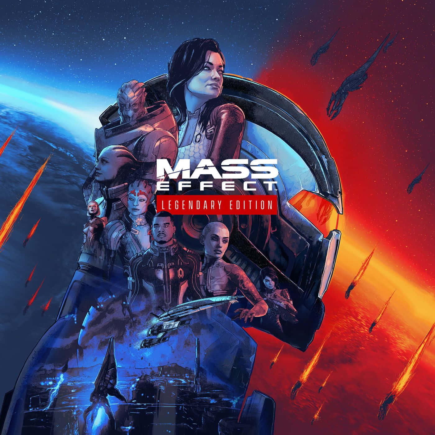 Elcomandante Shepard Mirando Una Ciudad Futurista En El Espacio En Mass Effect.