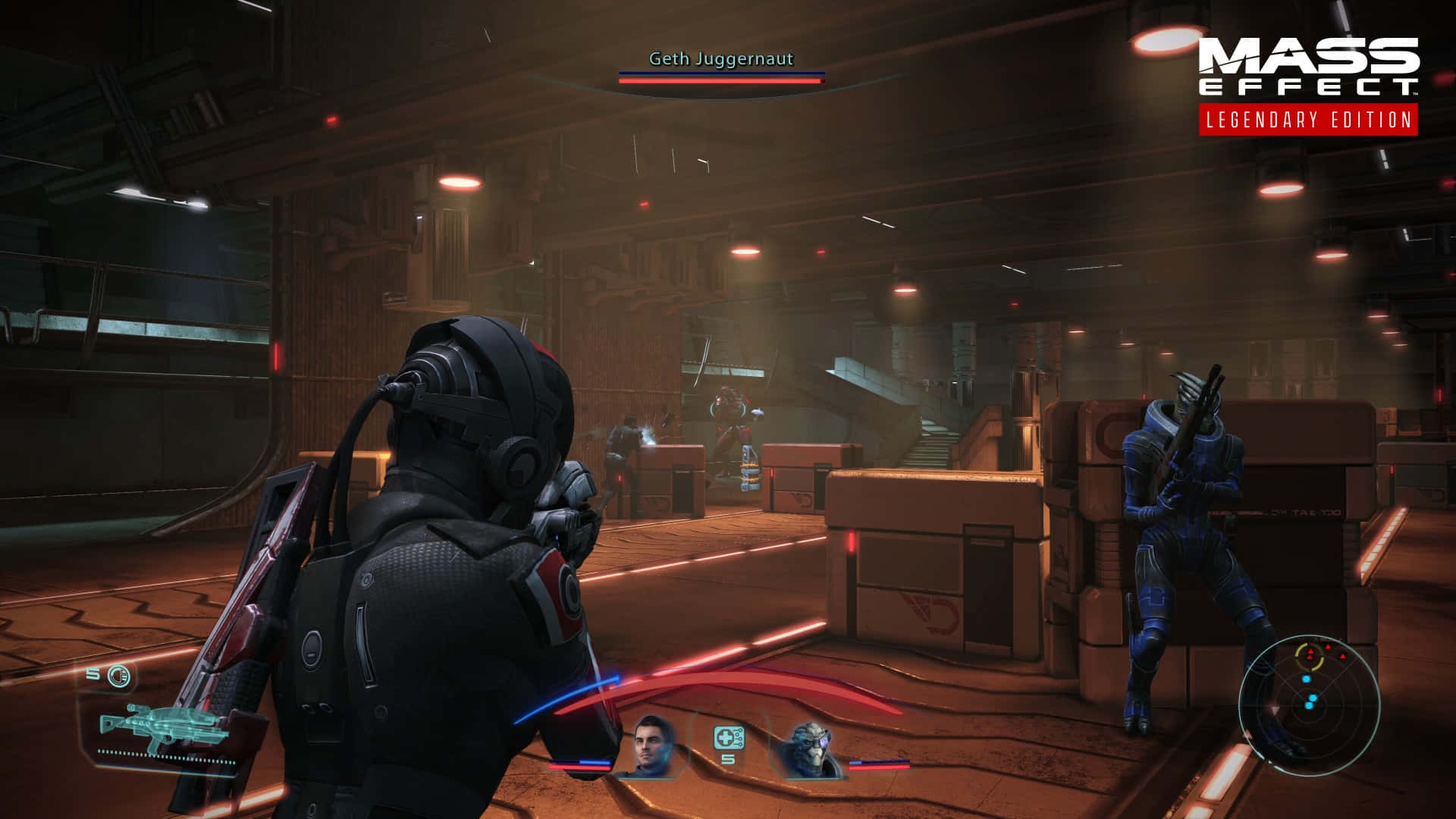 Elcomandante Shepard Y Su Tripulación Explorando Una Galaxia Lejana En Mass Effect.