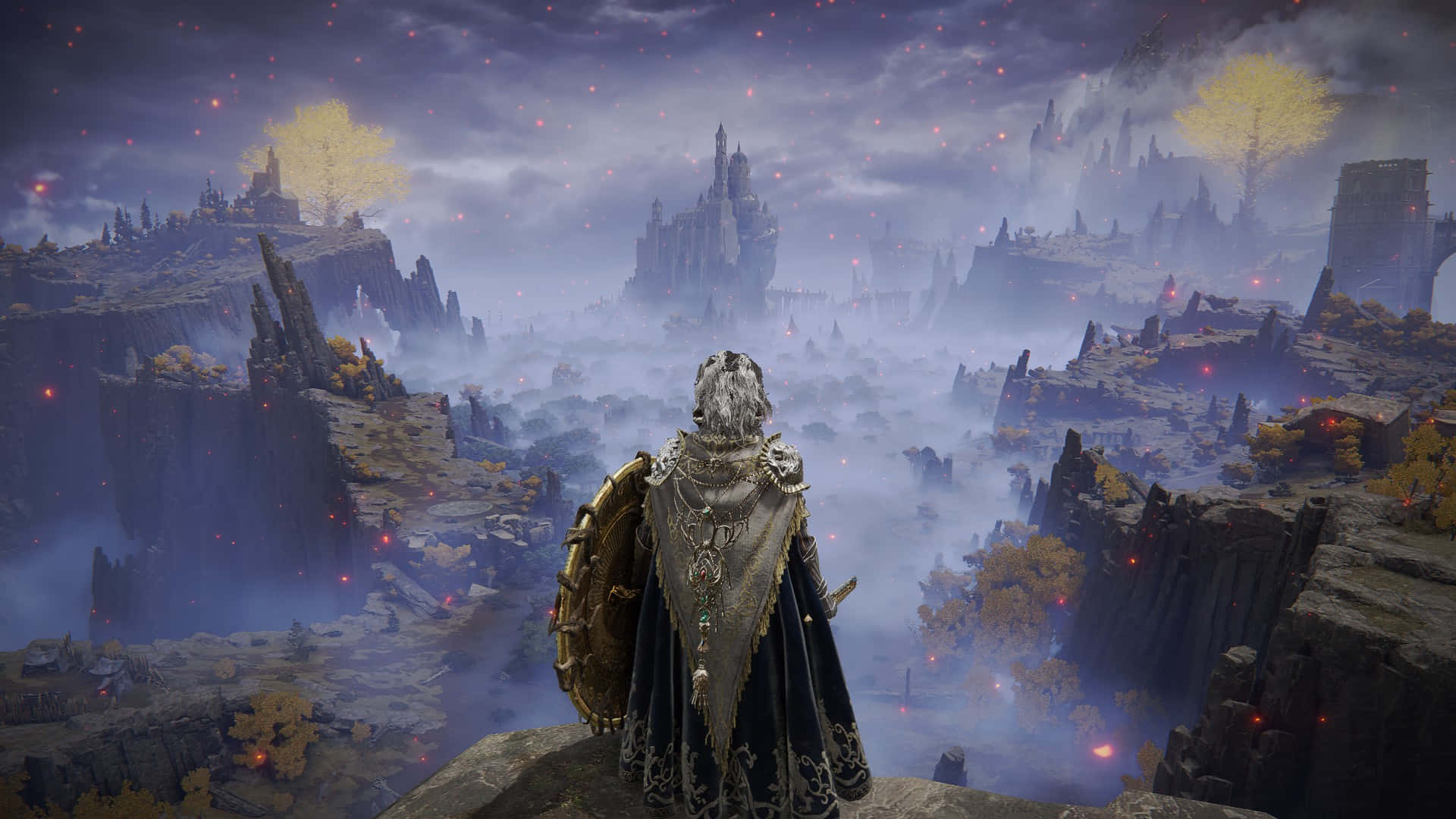 A Character Standing On A Cliff Overlooking A City