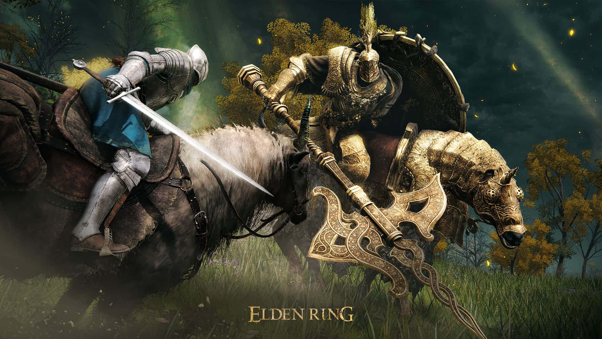 Elden Ring Epic Battle Desktop Wallpaper Wallpaper