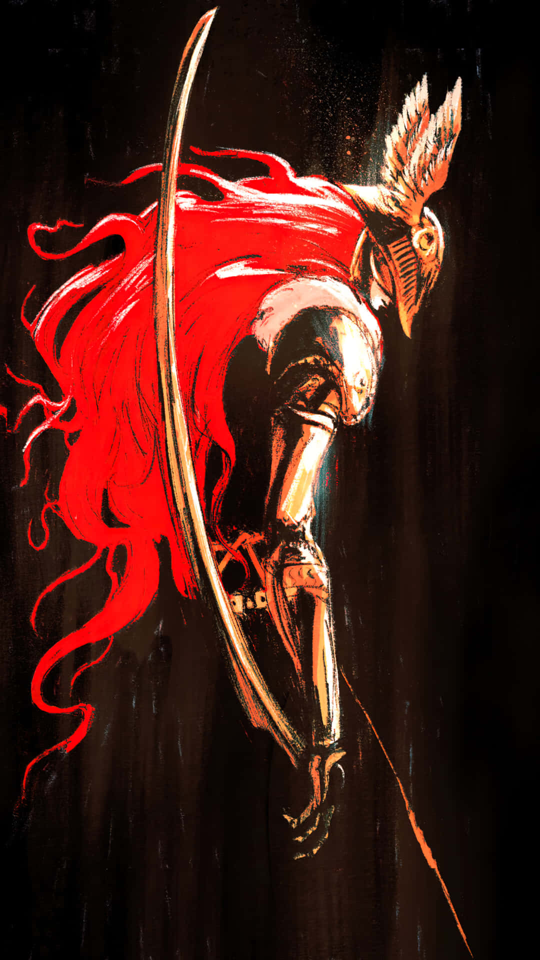 Elden Ring Red Cloaked Warrior Artwork Wallpaper
