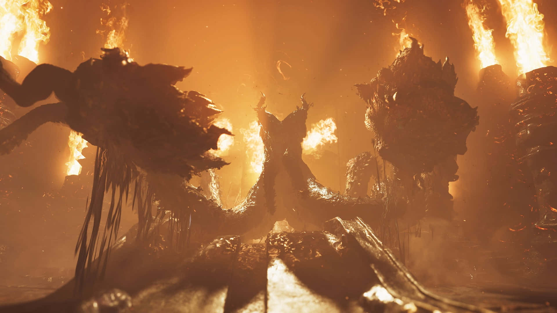 Elder Dragon Fiery Battle Wallpaper