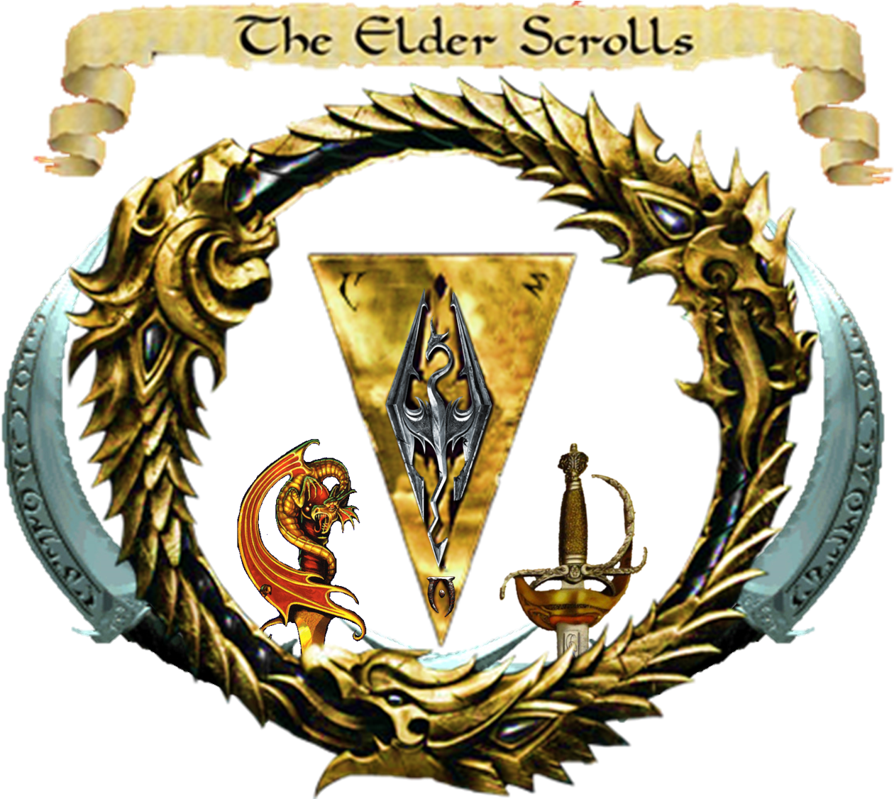 Elder_ Scrolls_ Skyrim_ Logo PNG