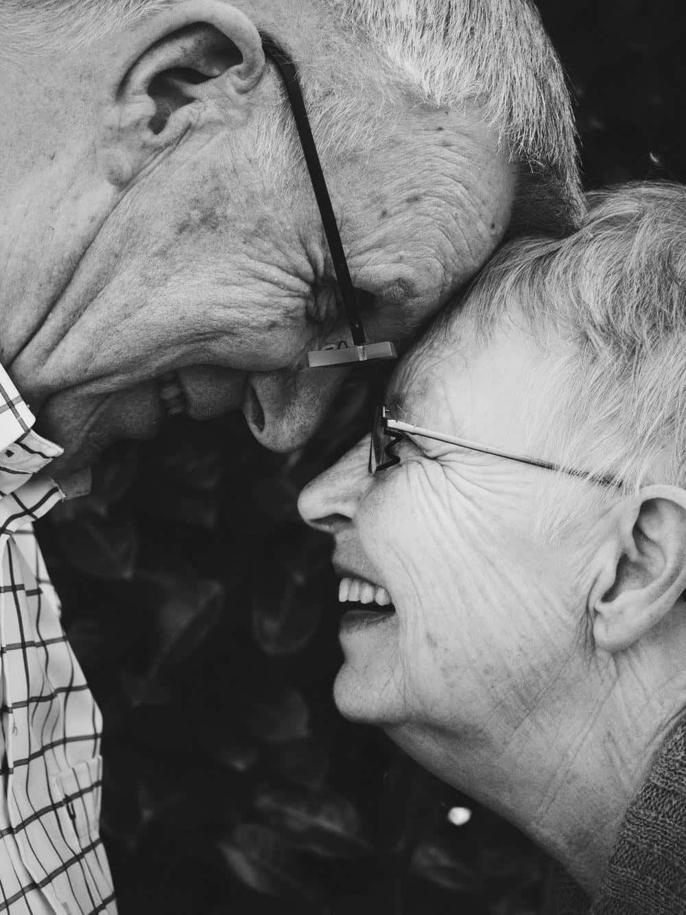 Elderly Couple Close Up Wallpaper