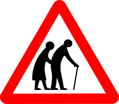 Elderly Crossing Sign PNG