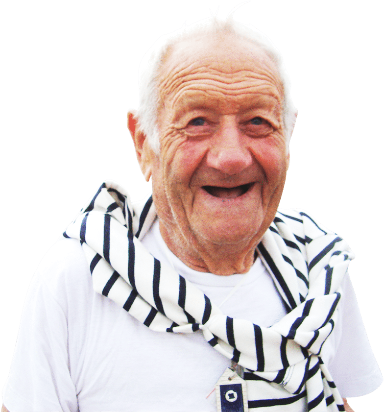 Elderly Man Laughing Candid Moment PNG
