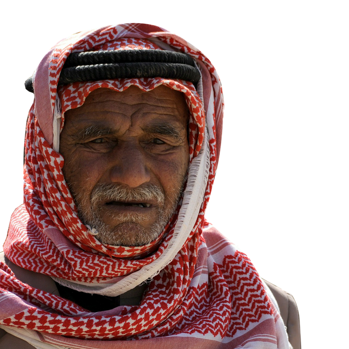 Elderly Manin Traditional Headscarf PNG