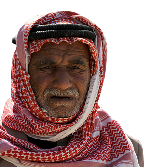 Elderly Manin Traditional Headscarf PNG