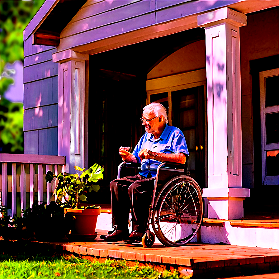 Download Elderly People Sitting On Porch Png 05252024 | Wallpapers.com