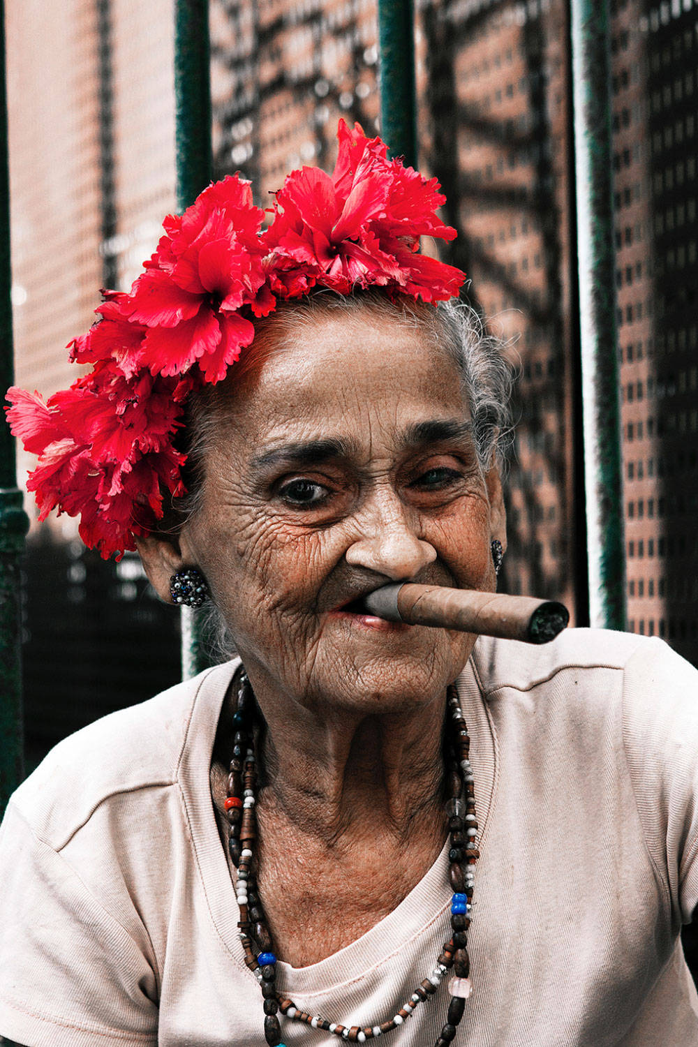 Elderly Woman Cigarette Wallpaper