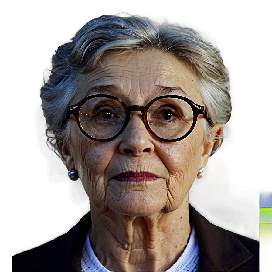 Elderly Woman In Glasses Png 12 PNG