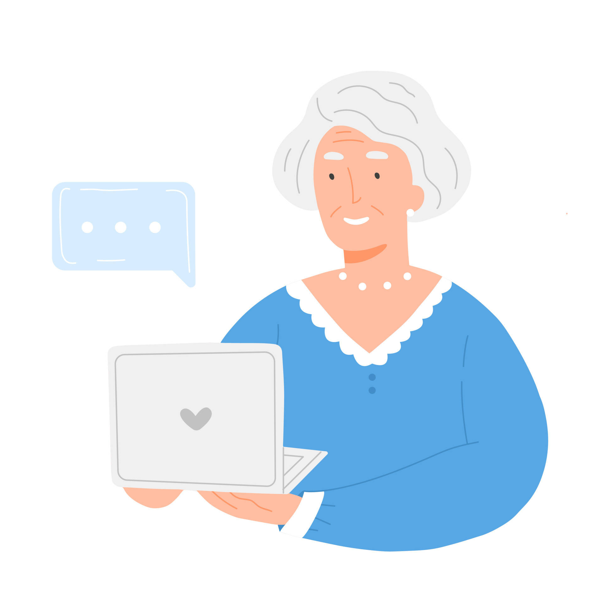 Elderly Woman With Laptop Wallpaper