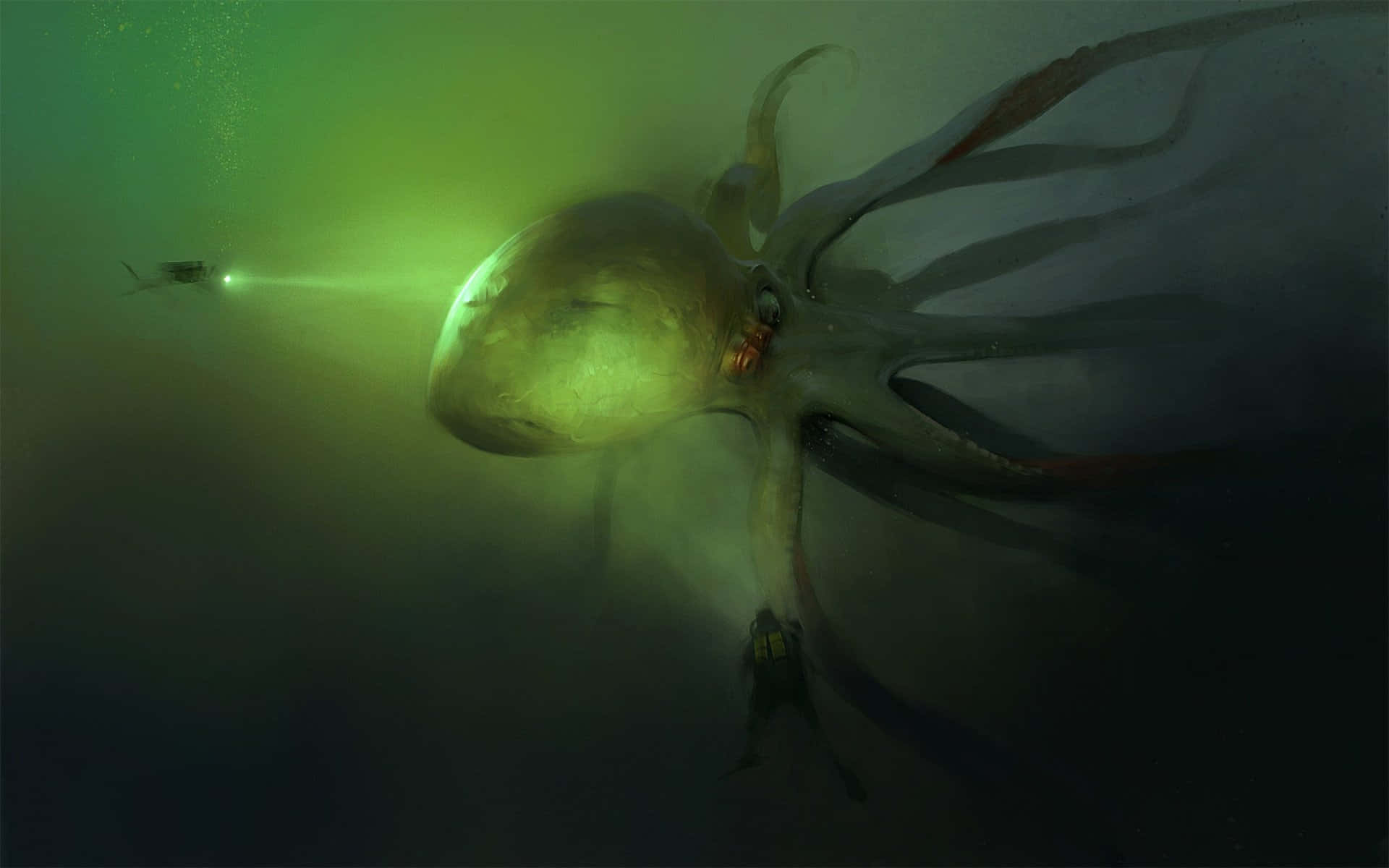 Eldritch_ Space_ Creature_ Encounter Wallpaper