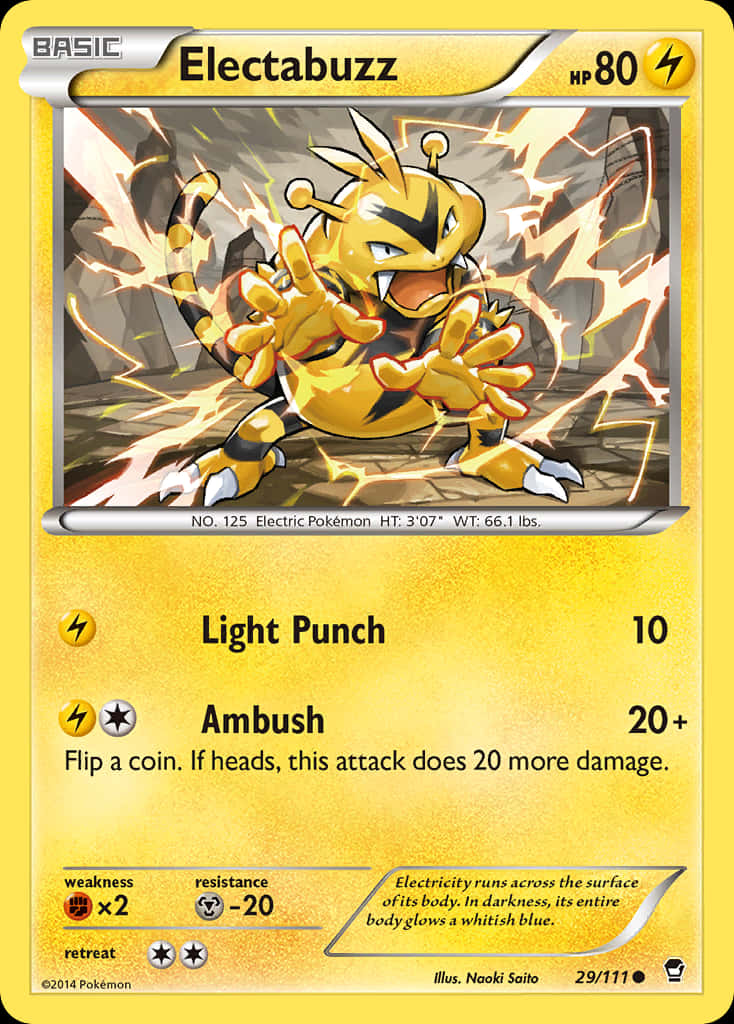 Electabuzz Card With Thunder Wallpaper