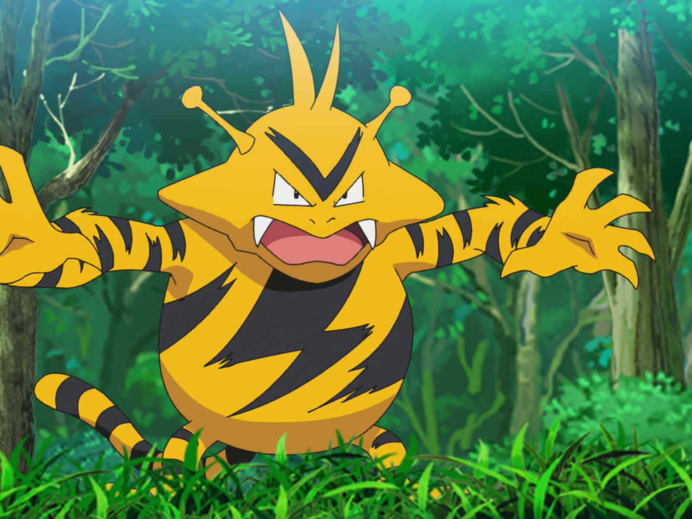 Electabuzz In A Forest Wallpaper