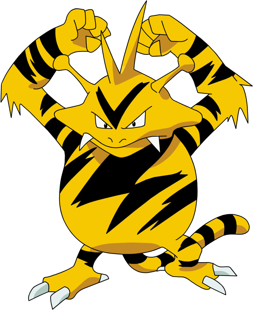 Electabuzz With Its Arms Raised Wallpaper