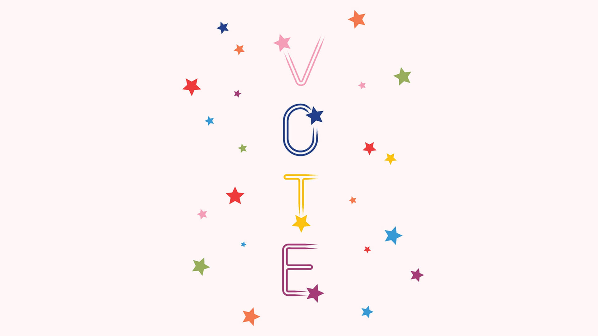 Election Vote With Stars Background
