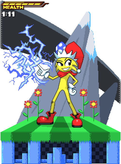 Electric Adventure Character Art PNG