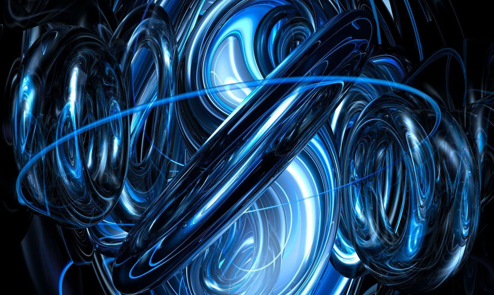 Electric Blue Ripple Wallpaper