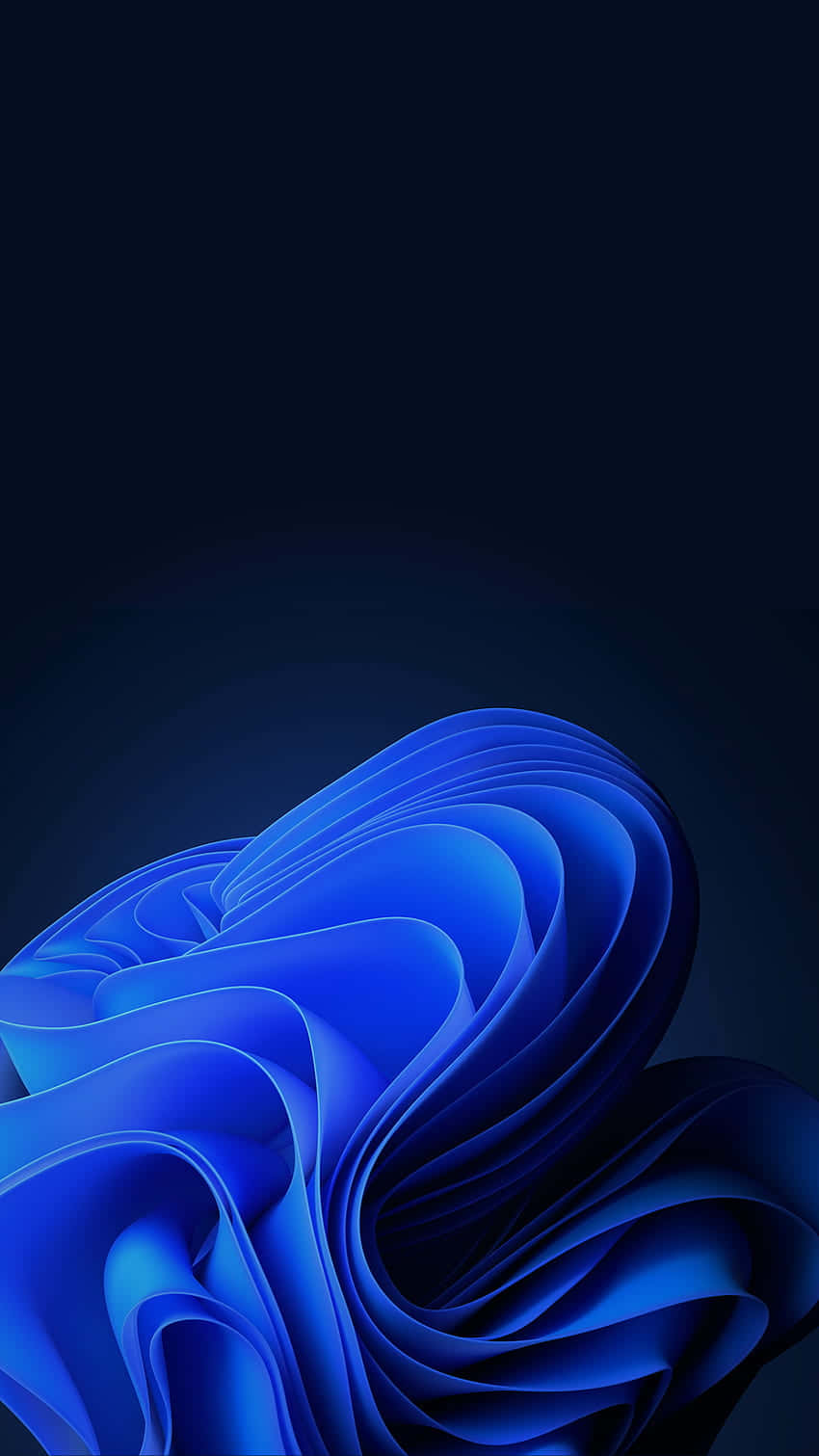 Electric Blue Abstract Wave Art Wallpaper