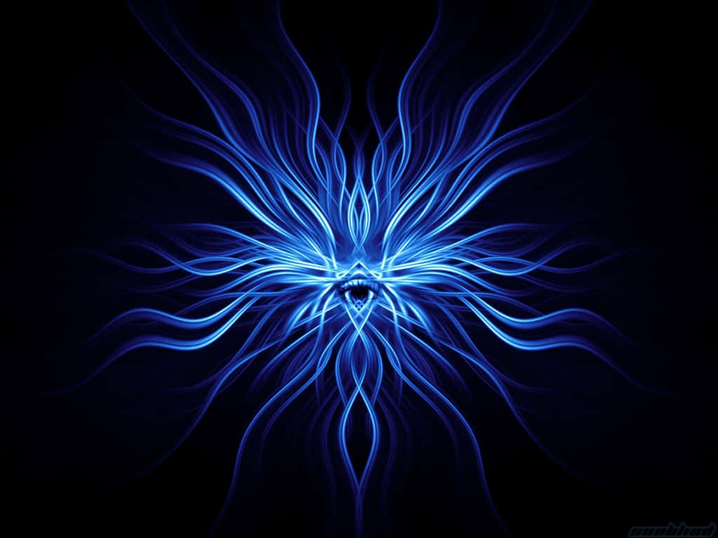 Electric Blue Energy Art Wallpaper