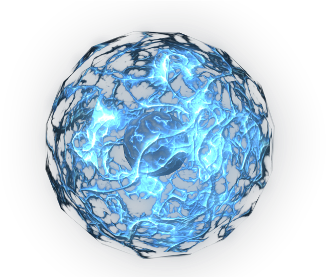 Electric Blue Energy Orb PNG
