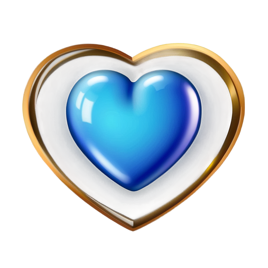Electric Blue Heart Emoji Png 06272024 PNG