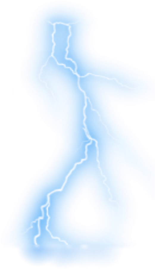 Electric Blue Lightning Graphic PNG