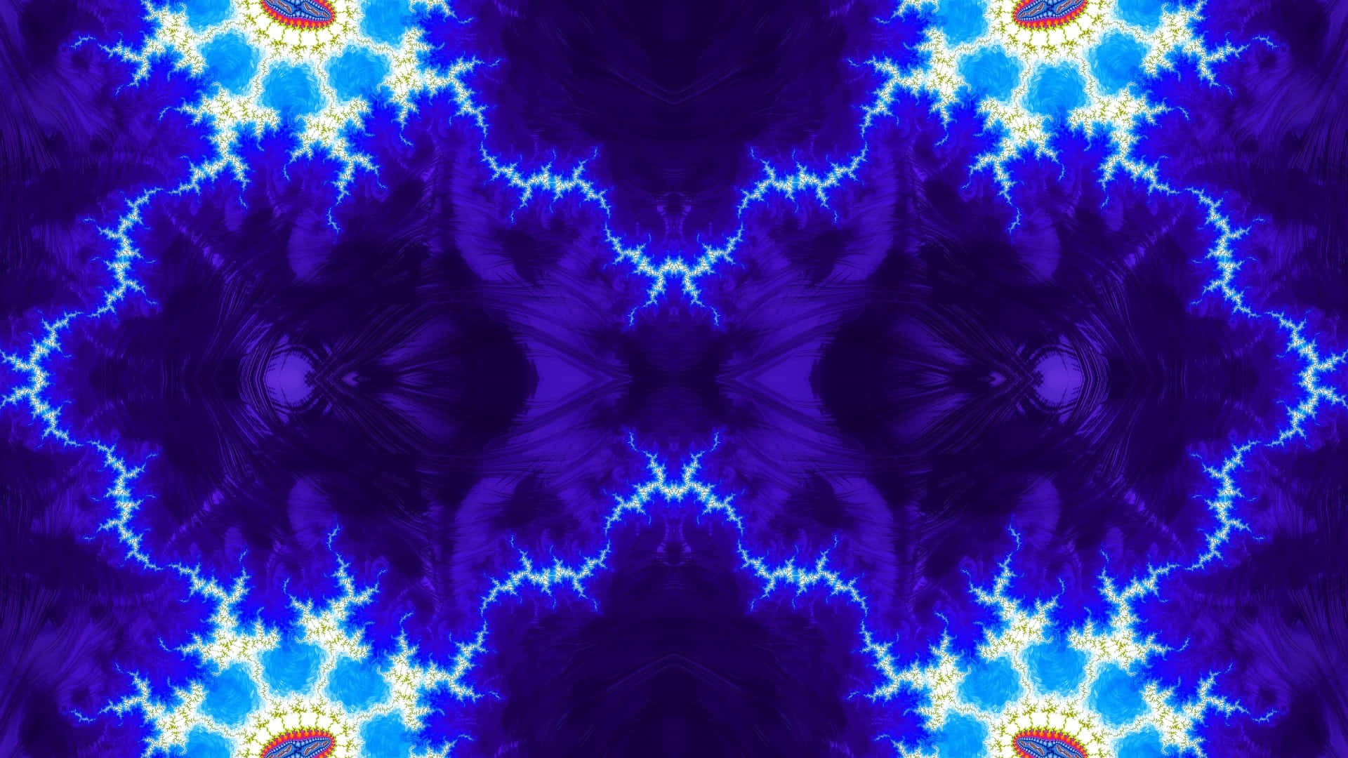 Electric_ Blue_ Mandala_ Pattern Wallpaper