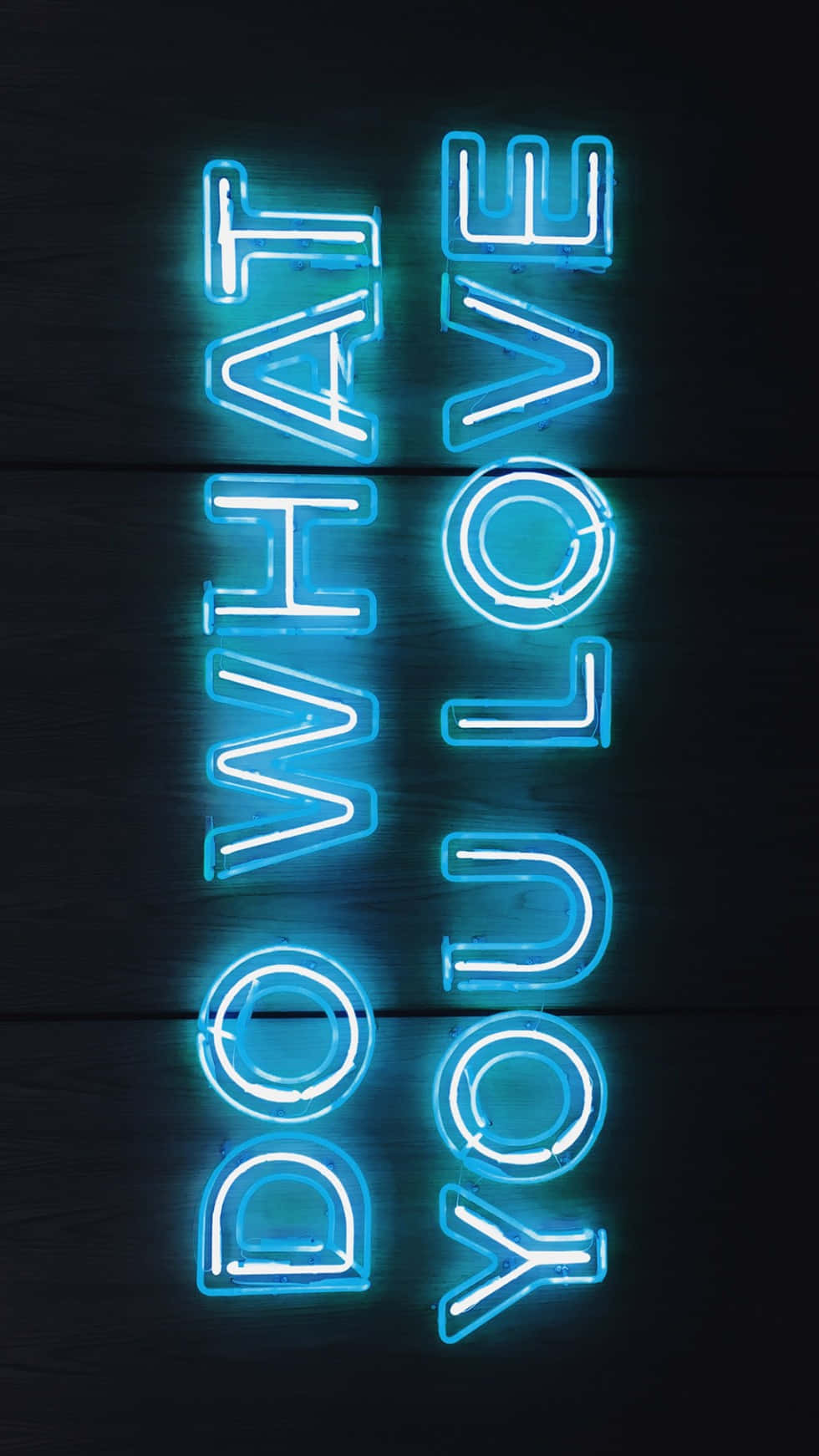 Electric Blue Neon Sign_ Do What You Love Wallpaper