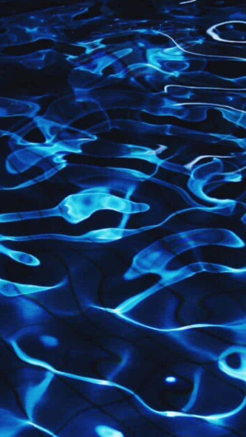 Electric Blue Water Ripples Aesthetic.jpg Wallpaper