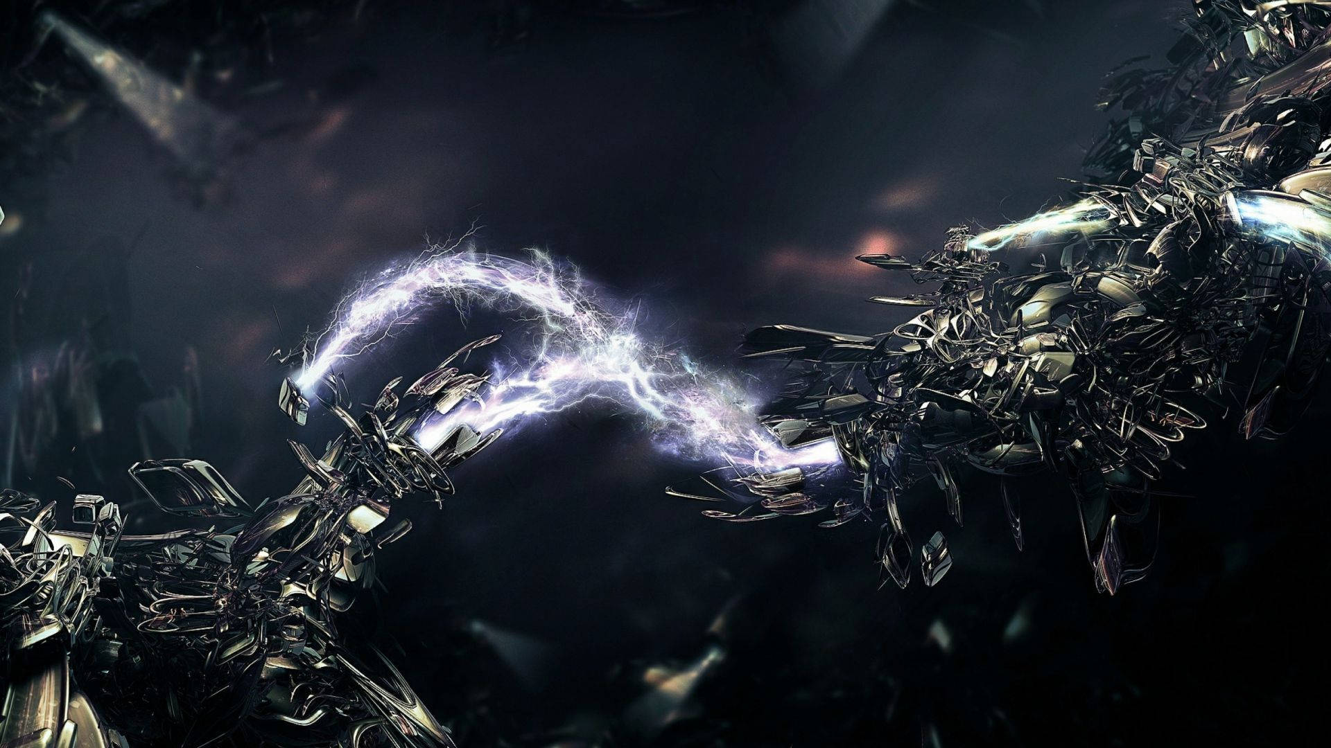 Electric Current From Metallic Robots Wallpaper